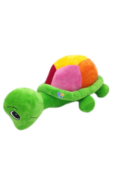 Peluş Renkli Kaplumbağa - 70 cm - Mavi Su Dünyası - Resim 2