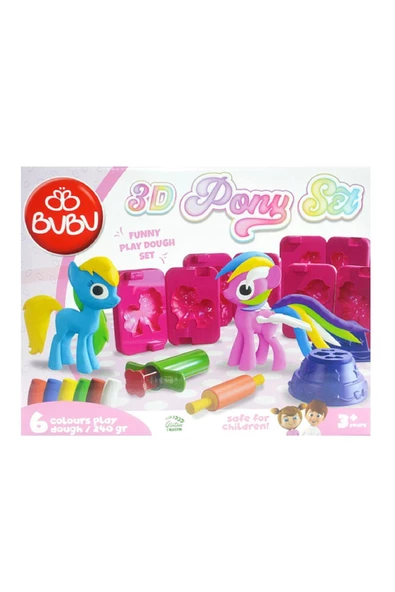 Oyun Hamur Seti 3D Pony Hamur Seti Oyunu 240 Gr