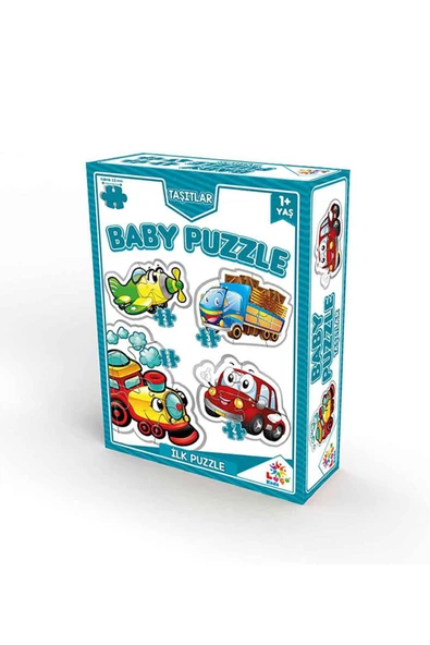 Puzzle Baby Taşıtlar 4 Büyük Parça - Mavi Su Dünyası