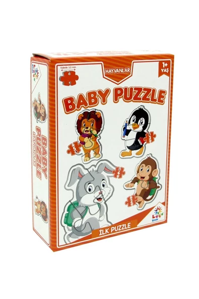 Puzzle Baby Hayvanlar 4 Büyük Parça - Mavi Su Dünyası