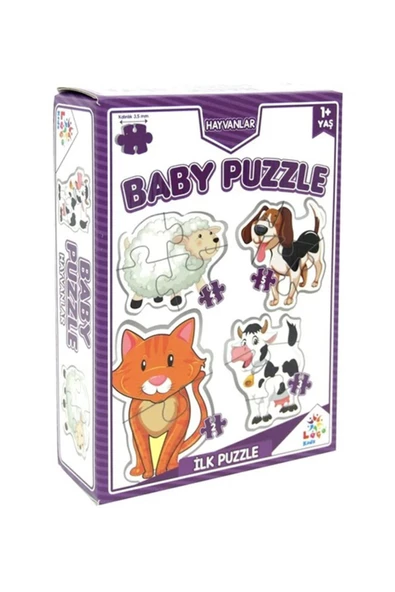 Puzzle Baby Hayvanlar 4 Büyük Parça - Mavi Su Dünyası