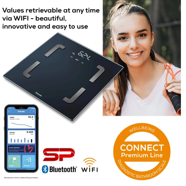 Beurer BF 880 WIFI ve Bluetooth Özellikli Vücut Analiz / Diyagnoz Tartısı - 5