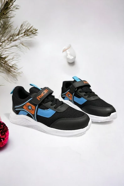 Memory Foam Tabanlı Desenli Cırt Cırtlı Çocuk Sneakers - 4