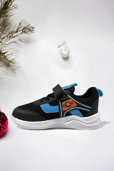 Memory Foam Tabanlı Desenli Cırt Cırtlı Çocuk Sneakers - 3