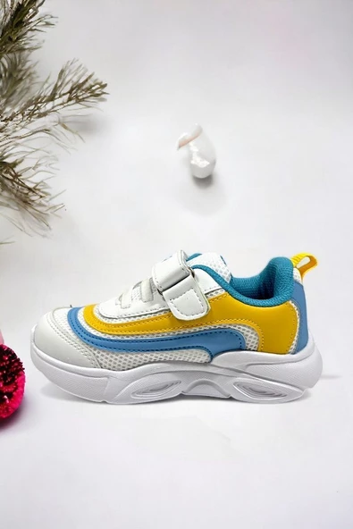 Memory Foam Çift Bant Işıklı Unisex Çocuk Spor Sneakers - 4