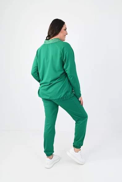 Kadın Büyük Beden Harmony Baskı Detaylı Eşofman Takımı 8079-24 - 7