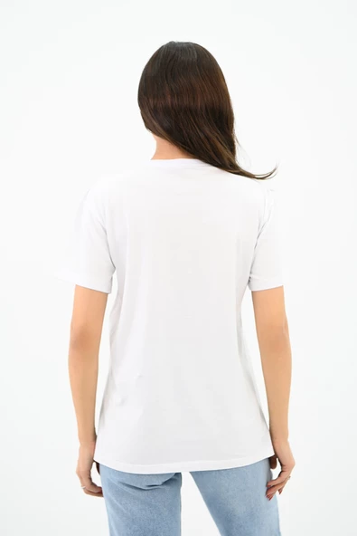 Kadın Gold Taş Baskılı T-shirt 1730-24 - 10