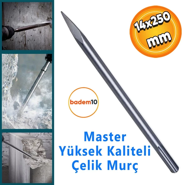 Murç Düz Uç Kırıcı Keski Beton Kaya Taş Maden Delici Hilti Ucu 25 cm