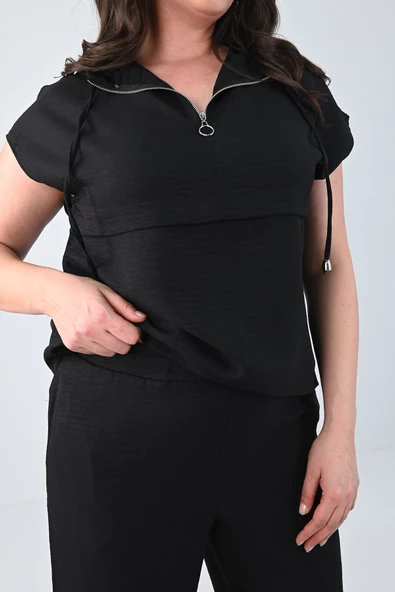 Kadın Büyük Beden Kolsuz Alt-Üst Takım 8069-25 - 6