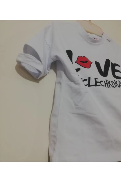 MODAVALS LOVE BASKILI YIRTMAÇ KOL DETAYLI PÖTÜKARE ETEKLİ KIZ ÇOCUK ETEKLİ ALT ÜST TAKIM - 4