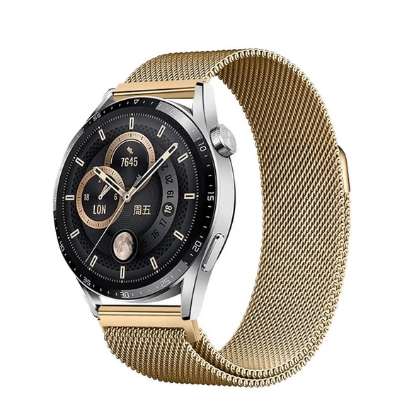 Huawei GT2 42mm Akıllı Saat Kordonu Uyumlu Band-12 20mm Akıllı Saat Kordonu Metal Hasır Kordon