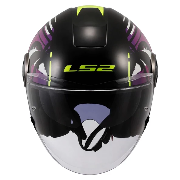 LS2 CLASSY PALM SİYAH KASK (GÜNEŞ VİZÖRLÜ) - Resim 4