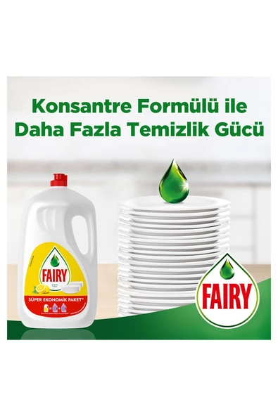 Fairy 5200 ml ( 2 X 2600 Ml) Limon Sıvı Bulaşık Deterjanı - 5