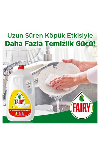 Fairy 5200 ml ( 2 X 2600 Ml) Limon Sıvı Bulaşık Deterjanı - 4