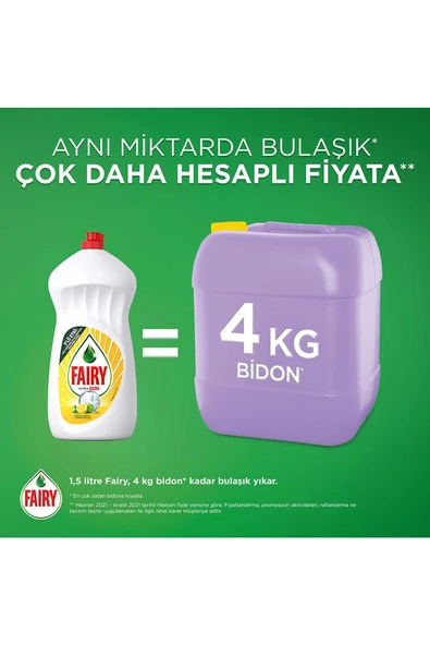 Fairy Sıvı Bulaşık Deterjanı Limon 15600ml ( 6 X 2600 Ml) - 7