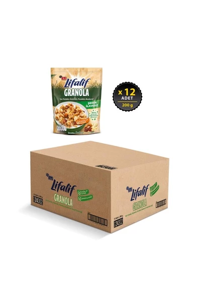 Lifalif Granola Kuruyemişli 200 g x 12 Adet - 2