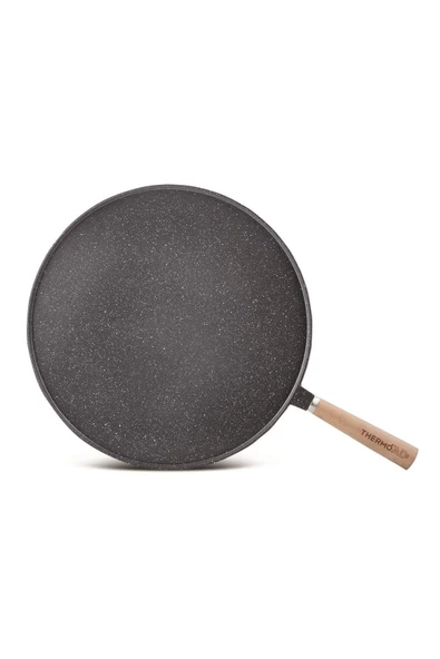 Thermoad Gözleme Tavası 36 Cm Ahşap Saplı Gri - 3