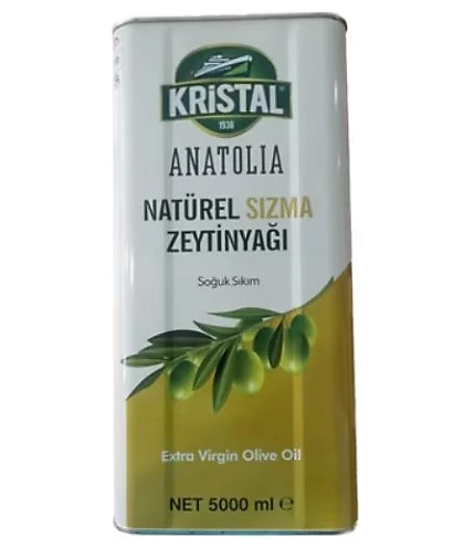 Kristal Anatolia Soğuk Sıkım Natürel Sızma Zeytinyağı 5 lt