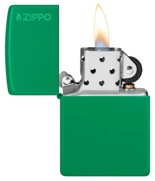 Zippo 48629 Grass Green Logo Çakmak 48629ZL-103376 (5-1) - Resim 2