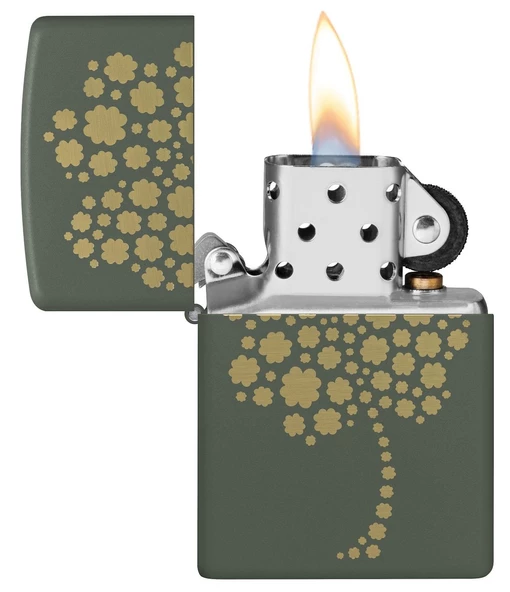 Zippo 221 2022Pff Four Leaf Clover Design Çakmak 48501-100099 (4-1) - 2