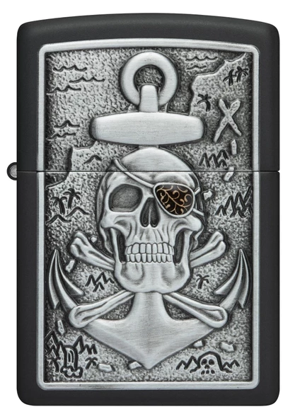 Zippo 218 Skull Anchor Emblem Çakmak 48122-098031 (8-1) - 2