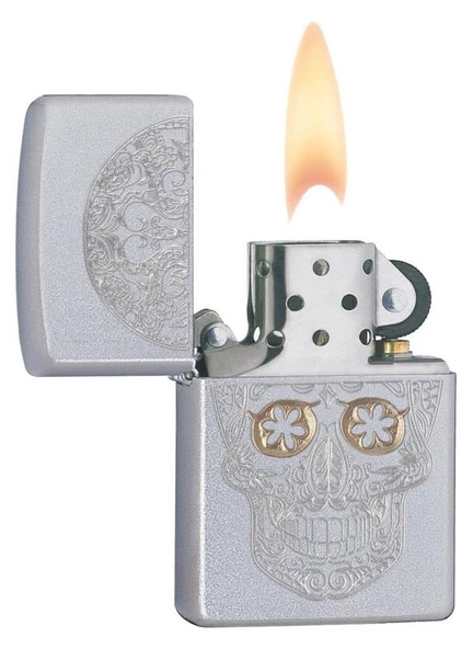 Zippo 205 Etched Skull Çakmak 60002982 (7-1) - 2