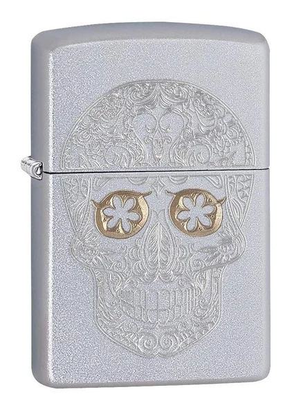 Zippo 205 Etched Skull Çakmak 60002982 (7-1)