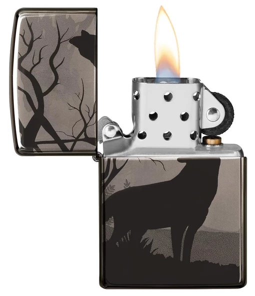 Zippo 49188-078554 Wolves Design Çakmak - Resim 2