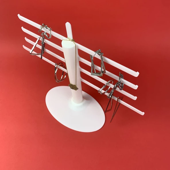 Takı Organizer, 8 Kollu Takı Düzenleyici - Beyaz - 7