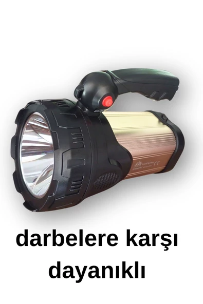 Prejektör 10w Led Şarjlı El Feneri Sos Ve Uzun Menzil Powerbank Usb Çıkış + Yan Aydınlatma - 4