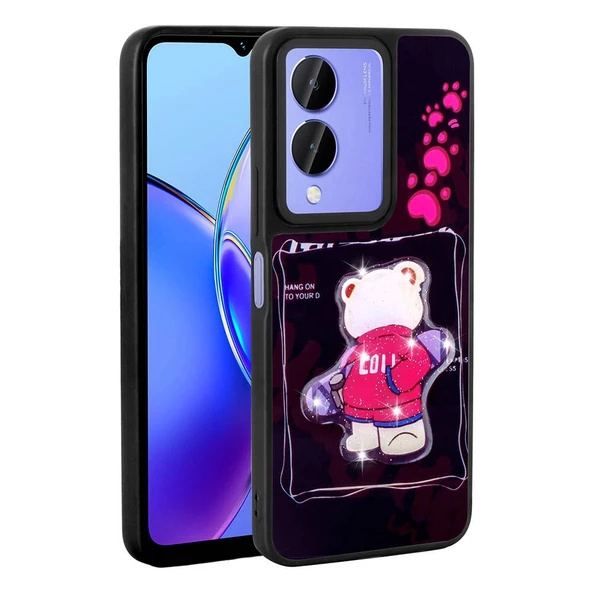 ViVo Y17s Case Shining Embossed Uyumlu Amas Silicone Cover with Iconic Figure