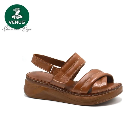 VENÜS 24340223Y KALIN TABAN ORTOPEDİK DERİ KADIN SANDALET - 6