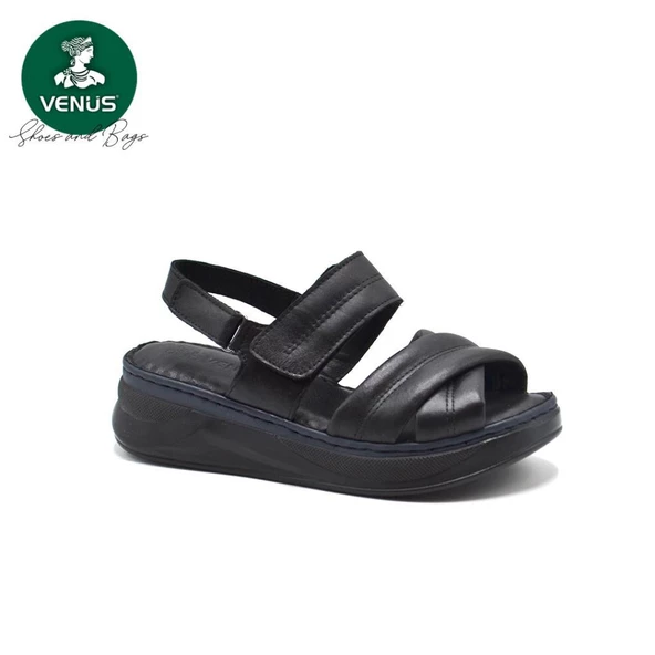VENÜS 24340223Y KALIN TABAN ORTOPEDİK DERİ KADIN SANDALET - 4