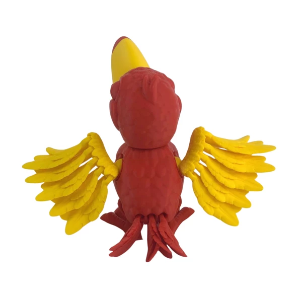 3D Hareketli Tukan Kuşu Figürlü Oyuncak - Sarı/Kırmızı - Resim 5