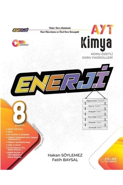 Palme Yayıncılık YKS AYT Enerji Kimya Konu Özetli Soru Fasikülleri