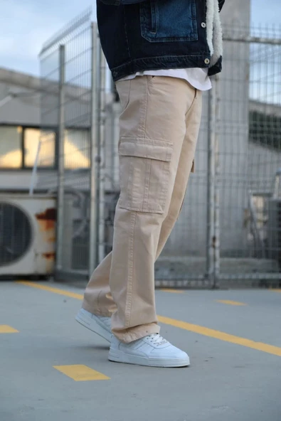 Erkek Kargo Cep Baggy Pantolon - 3