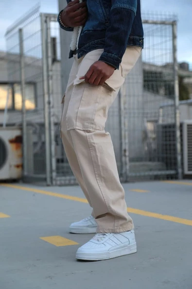 Erkek Kargo Cep Baggy Pantolon - 2