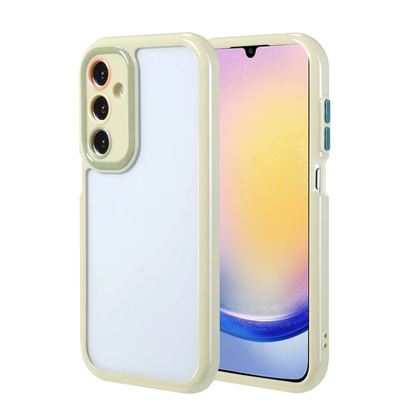 Samsung Galaxy A25 Kılıf Kamera Korumalı Renkli Kenar ve Çerçeve Tasarımlı Vitamin Kapak - 4