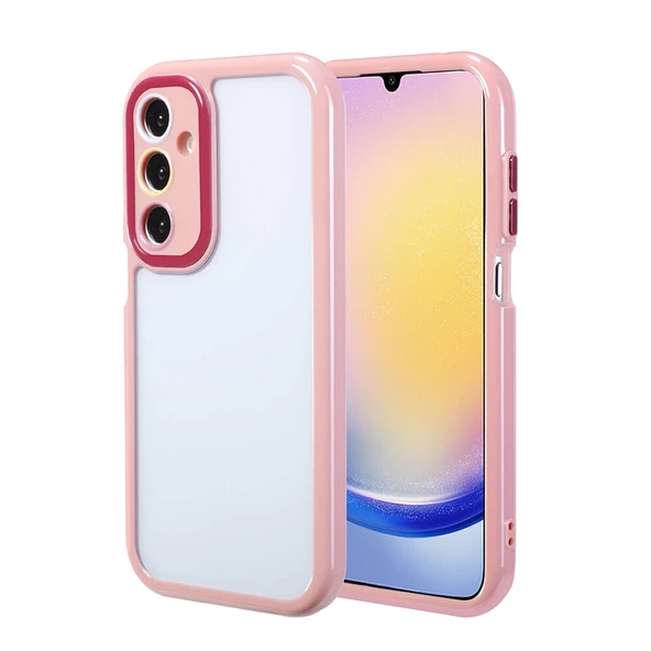 Samsung Galaxy A25 Kılıf Kamera Korumalı Renkli Kenar ve Çerçeve Tasarımlı Vitamin Kapak - 6