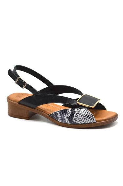 VENÜS 24026020Y KARE TOPUK TOKALI DERİ KADIN SANDALET - 2