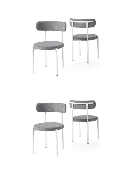 Erezoğulları Mobilya Alfa Metal Mutfak Sandalyesi 4 Lü Set