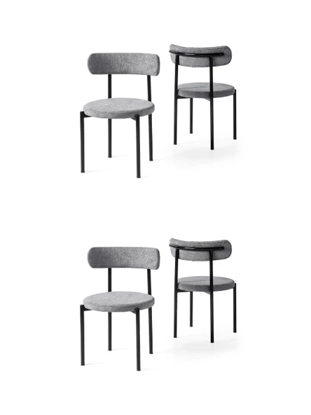 Alfa Metal Mutfak Sandalyesi 4 Lü Set - 2
