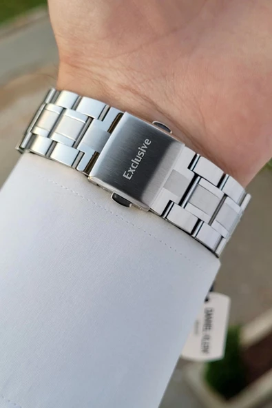 Daniel Klein DKISTE1235 Kadranı Lacivert Kordonu Gümüş Renk İç Göstergeleri Aktif Erkek Kol Saati - Resim 5