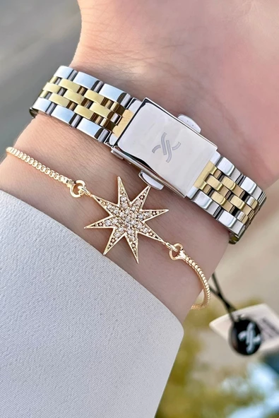 Daniel Klein DKISTE1242 Kadranı Yeşil Kordonu Gold Gümüş Renk Hediye Paketli Kadın Kol Saati ve Bileklik - Resim 5