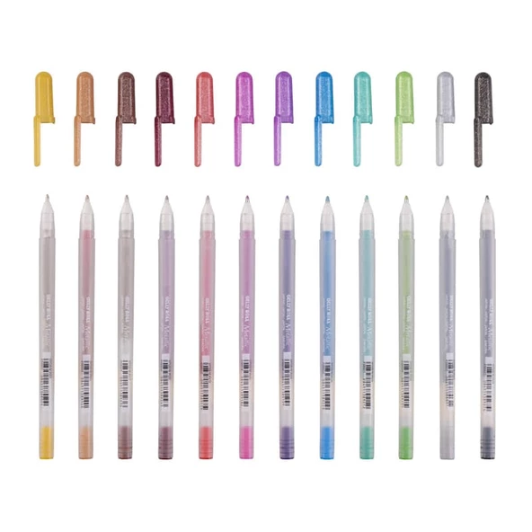 Sakura Gelly Roll Jel Mürekkepli Kalem 12 Renk Metallic Shiny Set