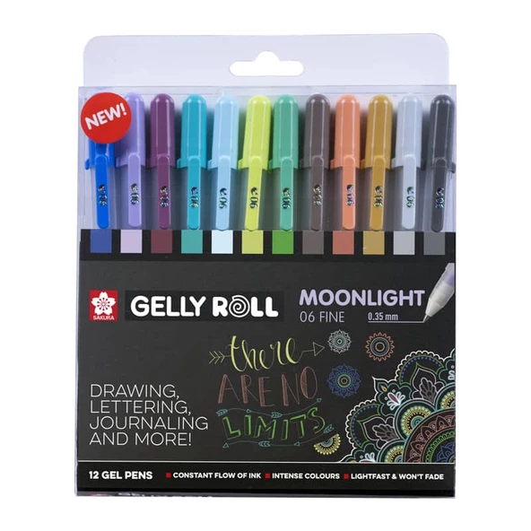 Sakura Gelly Roll Jel Mürekkepli Kalem 12 Renk Moonlight 06 Cosmos Set