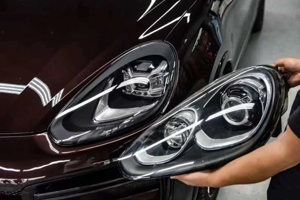 Autogp Porsche cayenne ön far lambası 2018 facelift görünüm 2014 / 2017 - 2