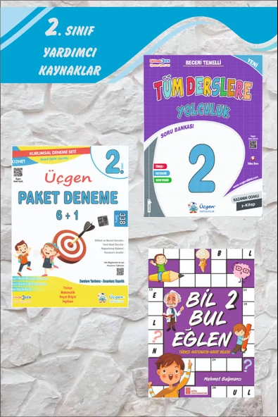Üçgen 2.Sınıf Beceri Temelli Tüm Derslere Yolculuk + Paket Deneme 6+1 -2024 ürün görseli 1