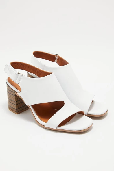 VENÜS 2108502Y KALIN TOPUK DERİ KADIN SANDALET - 2