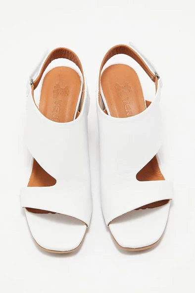 VENÜS 2108502Y KALIN TOPUK DERİ KADIN SANDALET - 8